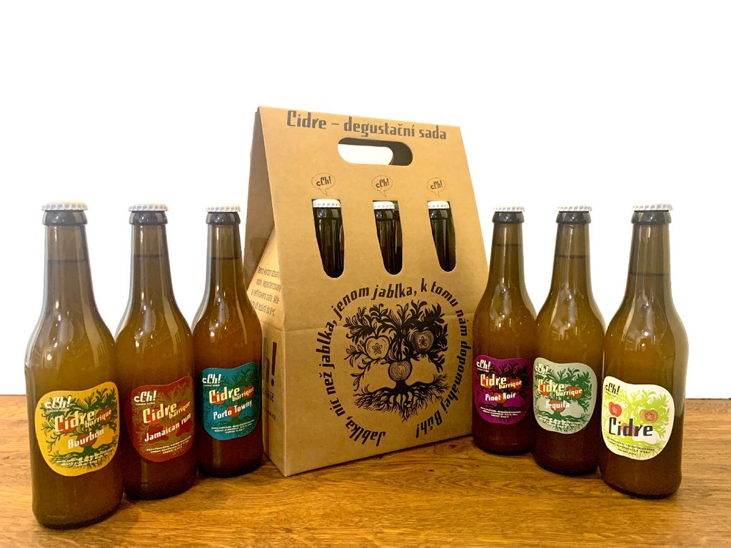 Degustační sada cidre 6 x sklo 0,33 l